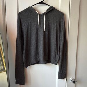 Vintage Mossimo Cozy Gray Cropped Hoodie